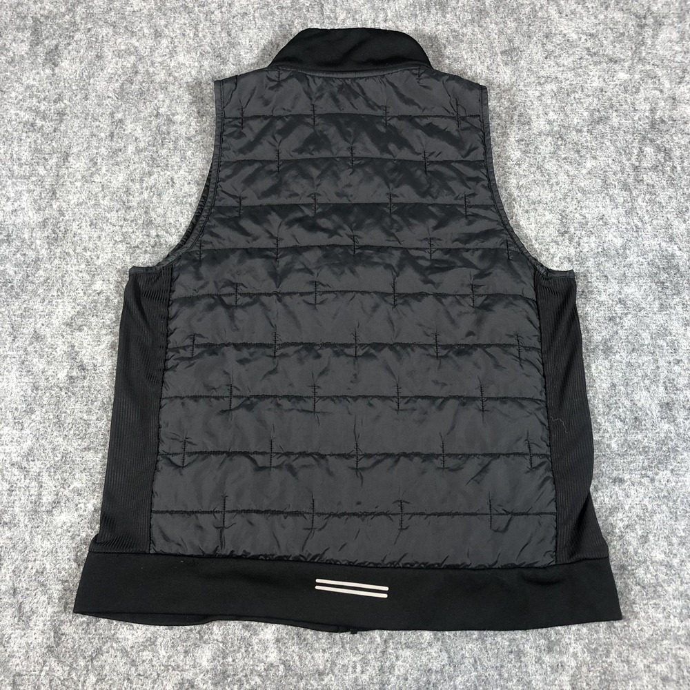 Nike Therma-Fit Running Vest Wome's Small Black Quilted‎ Zip Pockets Insulated - Picture 14 of 14
